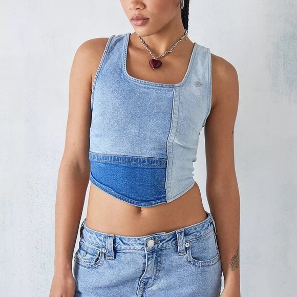 True Religion Patchwork Denim Corset - Picture 3 of 4